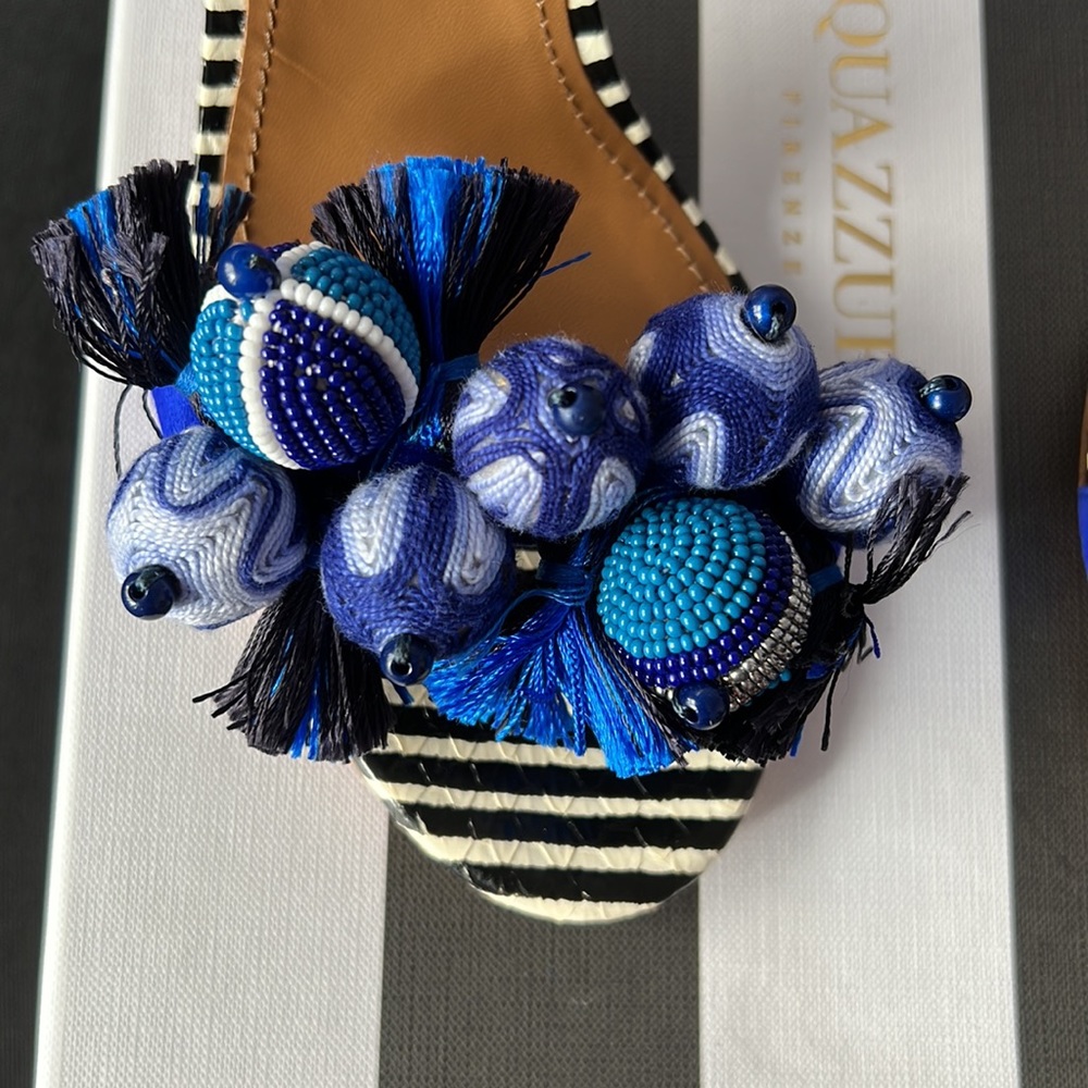Aquazzura 105mm Tropicana Sandals Size 9 - Picture 4 of 8